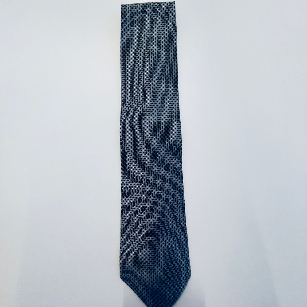 Classic Textured Black and White Men's Tie